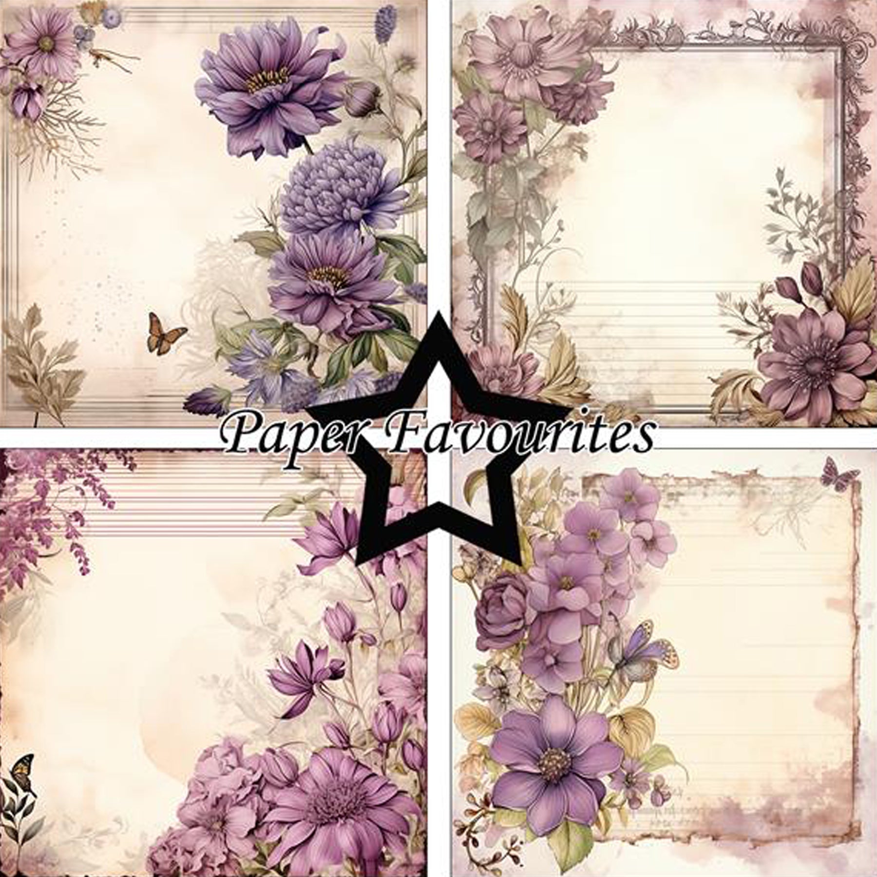 Crealive Paper Pad 200 g/m2 - 15 cm x 15 cm - Vintage Mauve
 
Inhalt:
•	24 Bogen
•	8 Designs
 
Spezifikationen:
•	15 cm x 15 cm
•	200 g/m2
•	einseitig bedruckt
•	säure- und ligninfrei
 
Dieses Paper Pad ist geeignet für:
•	Karten
•	Karten-Verzierungen
•	Plotten
•	Stanzen
•	Prägen
•	Scrapbooking
 
Dieses einseitig bedruckte Designpapier im blumigen Vintage-Look, ist eine wunderbare Basis für kreative, spezielle, individuelle Karten, Plotts, Verzierungen von Geschenktaschen, Schachteln, Karten, Geschenkboxen,