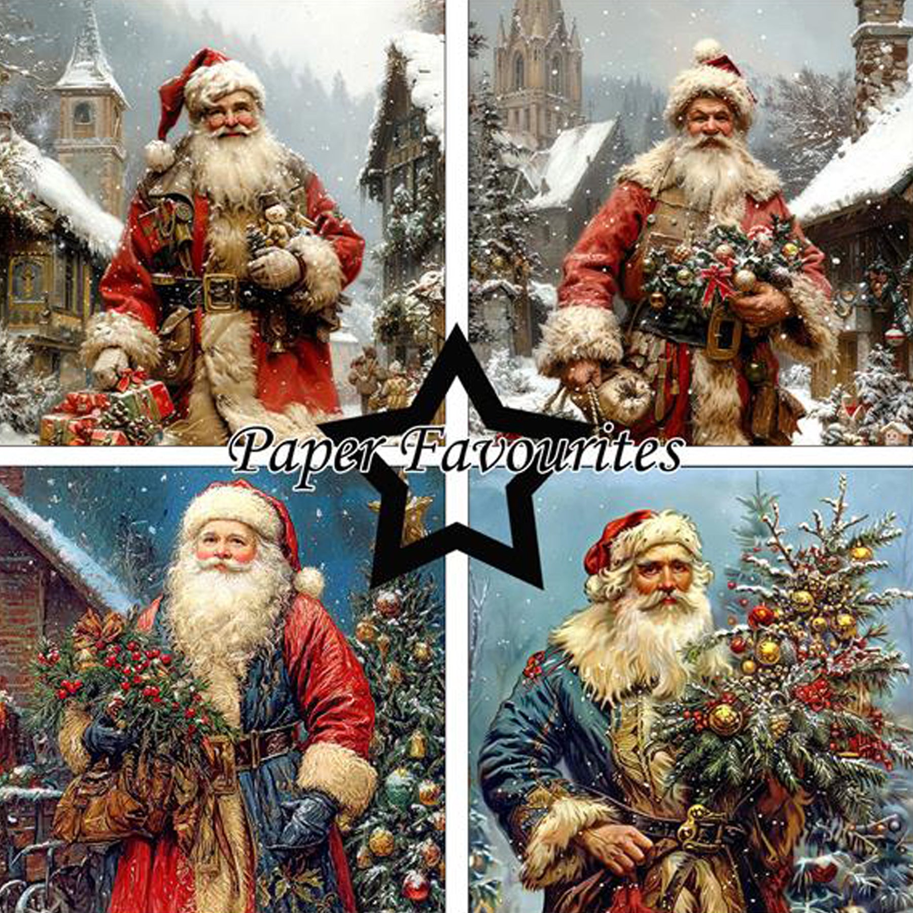Crealive Paper Pad 200 g/m2 - 15 cm x 15 cm - Vintage Santa
 
Inhalt:
•	24 Bogen
•	8 Designs
 
Spezifikationen:
•	15 cm x 15 cm
•	200 g/m2
•	einseitig bedruckt
•	säure- und ligninfrei
 
Dieses Paper Pad ist geeignet für:
•	Karten
•	Karten-Verzierungen
•	kleine Geschenkboxen & Verpackungen
•	Plotten
•	Stanzen
•	Prägen
•	Scrapbooking
•	Journaling
•	Mixed Media
 
Dieses einseitig bedruckte Designpapier mit fabelhaften Weihnachtsmännern im Vintage-Look ist eine wunderschöne Basis für spezielle Karten, Plotts, V