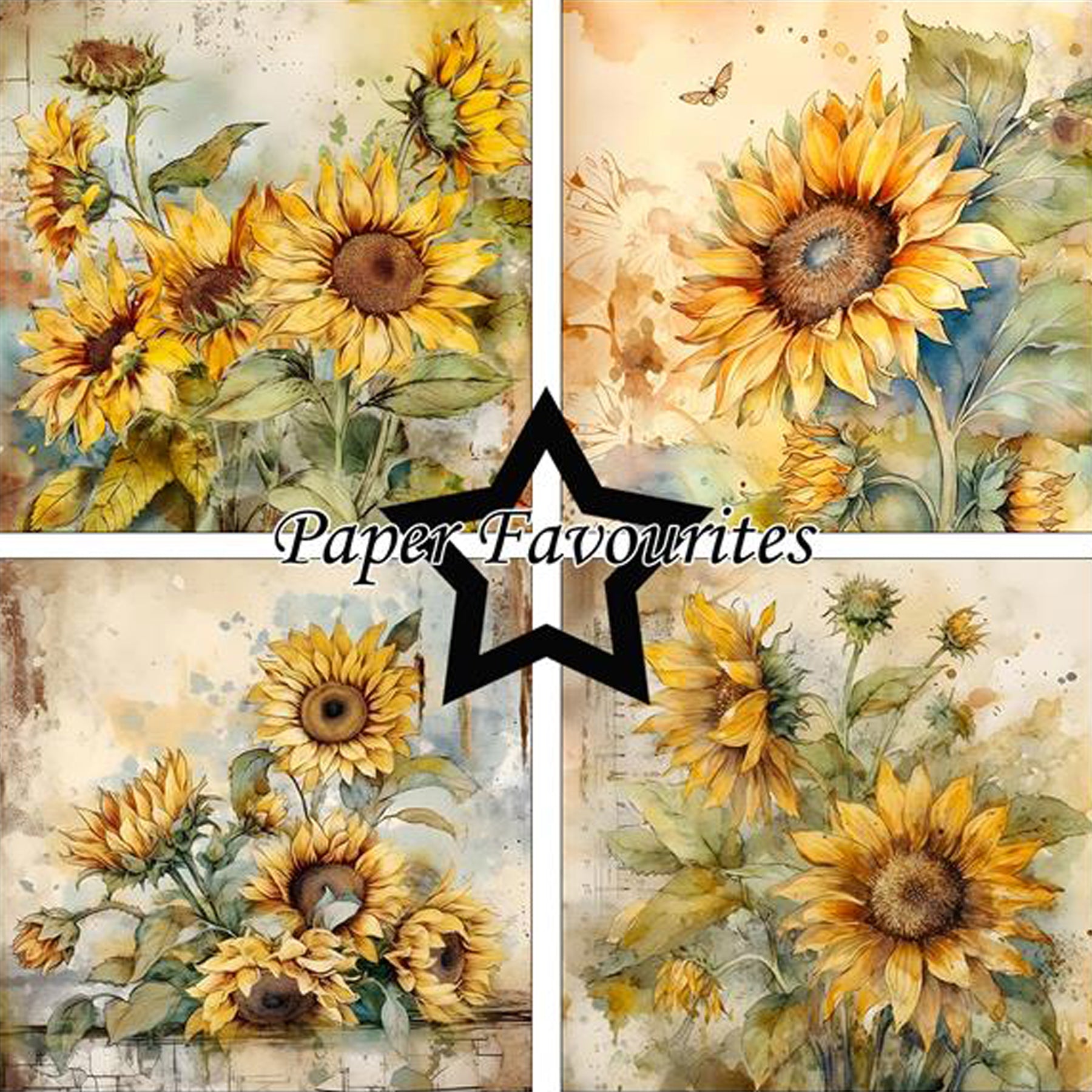 Crealive Paper Pad 200 g/m2 - 15 cm x 15 cm - Vintage Sunflower
 
Inhalt:
•	24 Bogen
•	8 Designs
 
Spezifikationen:
•	15 cm x 15 cm
•	200 g/m2
•	einseitig bedruckt
•	säure- und ligninfrei
 
Dieses Paper Pad ist geeignet für:
•	Karten
•	Karten-Verzierungen
•	Plotten
•	Stanzen
•	Prägen
•	Scrapbooking
 
Dieses einseitig bedruckte Designpapier im blumigen Vintage-Look, ist eine wunderbare Basis für kreative, spezielle, individuelle Karten, Plotts, Verzierungen von Geschenktaschen, Schachteln, Karten, Geschenkbo