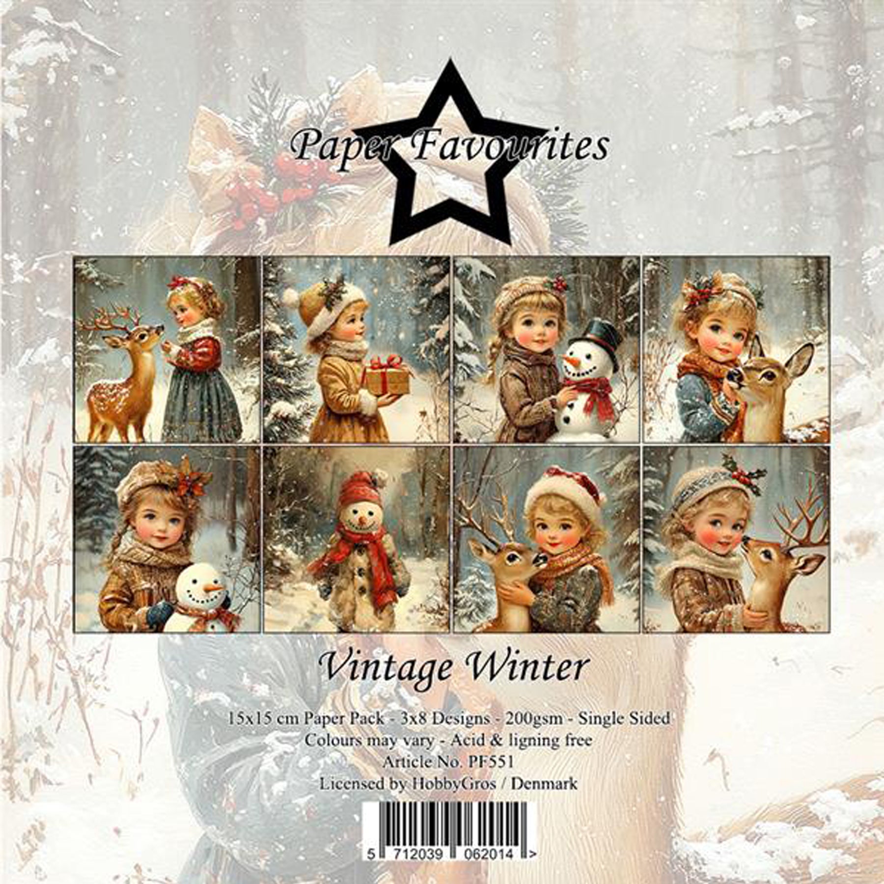 Crealive Paper Pad 200 g/m2 - 15 cm x 15 cm - Vintage Winter
 
Inhalt:
•	24 Bogen
•	8 Designs
 
Spezifikationen:
•	15 cm x 15 cm
•	200 g/m2
•	einseitig bedruckt
•	säure- und ligninfrei
 
Dieses Paper Pad ist geeignet für:
•	Karten
•	Karten-Verzierungen
•	kleine Geschenkboxen & Verpackungen
•	Plotten
•	Stanzen
•	Prägen
•	Scrapbooking
•	Journaling
•	Mixed Media
 
Dieses einseitig bedruckte Designpapier im winterlichen Vintage-Look ist eine bezaubernde Basis für kreative, spezielle, individuelle Karten, Plotts