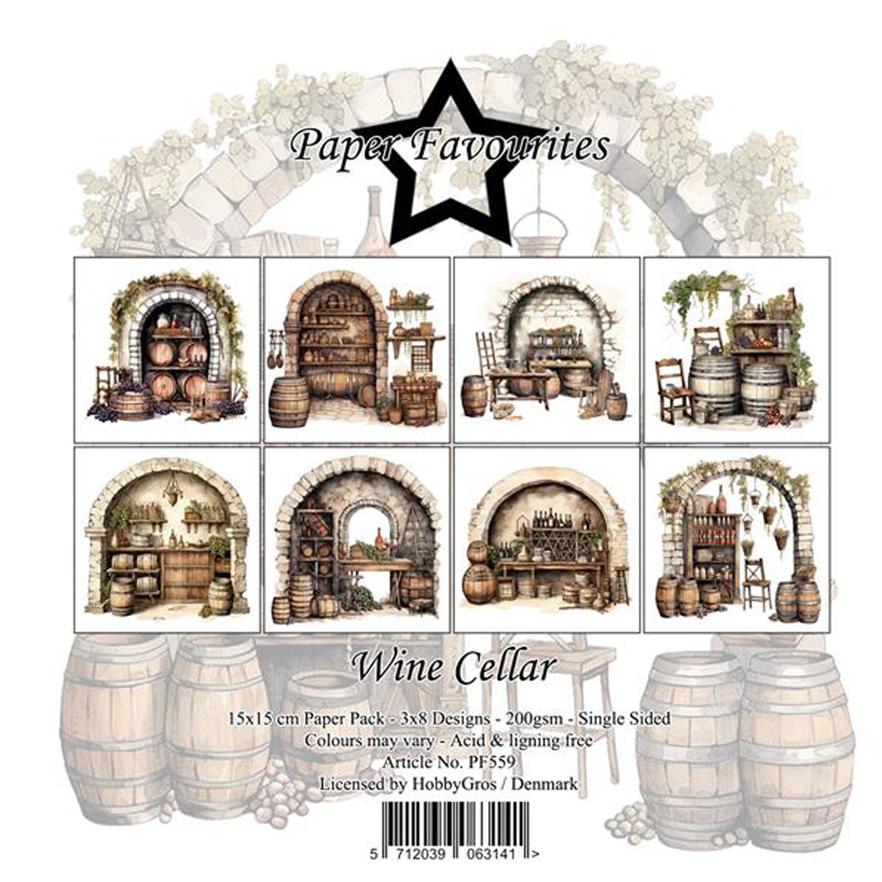 Crealive Paper Pad 200 g/m2 - 15 cm x 15 cm - Wine Cellar
 
Inhalt:
•	24 Bogen
•	8 Designs
 
Spezifikationen:
•	15 cm x 15 cm
•	200 g/m2
•	einseitig bedruckt
•	säure- und ligninfrei
 
Dieses Paper Pad ist geeignet für:
•	Karten
•	Karten-Verzierungen
•	kleine Geschenkboxen & Verpackungen
•	Plotten
•	Stanzen
•	Prägen
•	Scrapbooking
•	Journaling
•	Mixed Media
 
Dieses einseitig bedruckte Designpapier ist eine ausgefallene Basis für kreative, spezielle, individuelle Karten, Plotts, Verzierungen von Geschenktasc