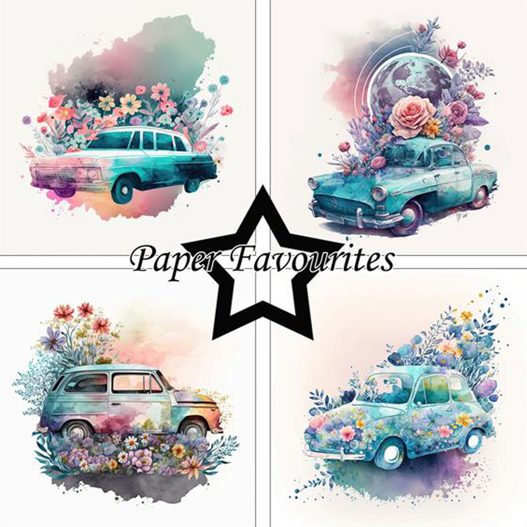 Crealive Paper Pad 200 g/m2 - 12’’ x 12’’ – Floral Cars

Inhalt:
•	8 Blatt
•	8 Designs
 
Spezifikationen:
•	12’’ x 12’’ (30.5 cm x 30.5 cm)
•	200 g/m2
•	einseitig bedruckt
•	säure- und ligninfrei
 
Dieses Paper Pad ist geeignet für:
•	Karten
•	Boxen
•	3D-Projekte
•	Geschenkboxen & Verpackungen
•	Plotten
•	Scrapbooking
•	Basteln mit Kindern
