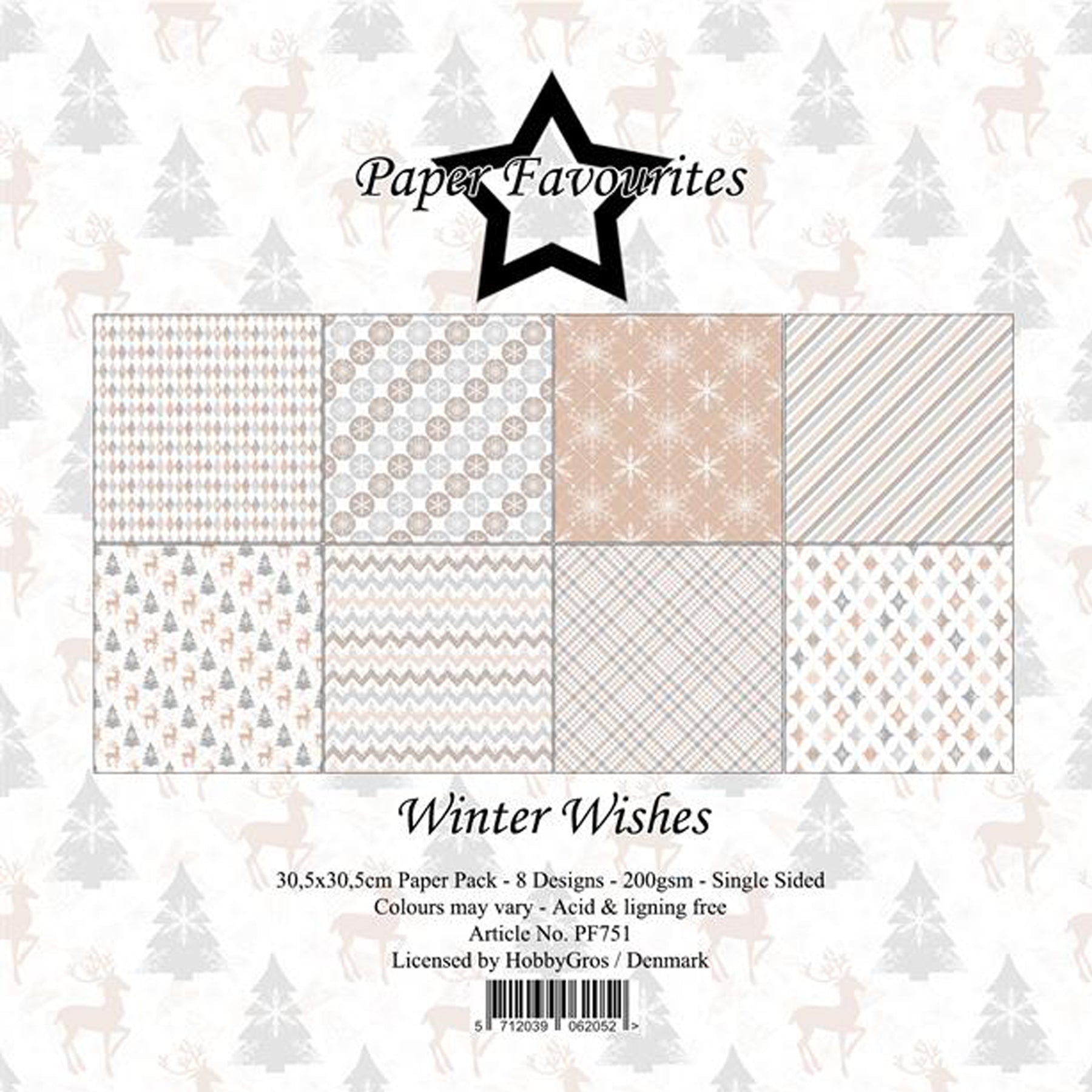 Crealive Paper Pad 200 g/m2 - 12’’ x 12’’ - Winter Wishes
 
Inhalt:
•	8 Blatt
•	8 Designs
 
Spezifikationen:
•	12’’ x 12’’ (30.5 cm x 30.5 cm)
•	200 g/m2
•	einseitig bedruckt
•	säure- und ligninfrei
 
Dieses Paper Pad ist geeignet für:
•	Karten
•	Boxen
•	3D-Projekte
•	Geschenkboxen & Verpackungen
•	Plotten
•	Scrapbooking
•	Stanzen
•	Prägen
•	Journaling
•	Mixed Media
 
Dieses einseitig bedruckte Designpapier im winterlichen Look ist eine super Basis für kreative, spezielle, individuelle Karten, Plotts, Schac