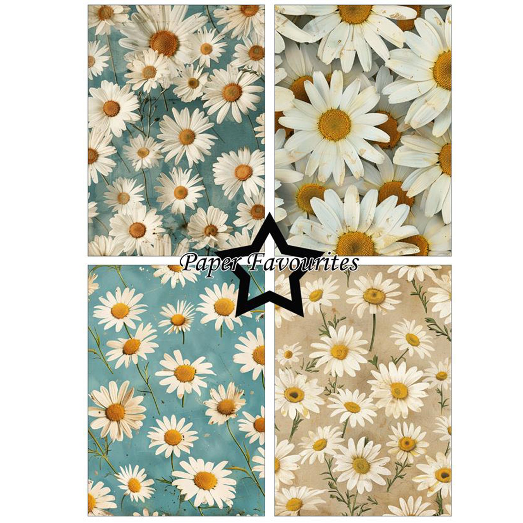 Crealive Paper Pad 200 g/m2 - A5 - Vintage Daisies
 
Inhalt:
•	24 Bogen
•	8 Designs
 
Spezifikationen:
•	A5 (14.8 x 21 cm)
•	200 g/m2
•	einseitig bedruckt
•	säure- und ligninfrei
 
Dieses Paper Pad ist geeignet für:
•	Karten
•	Karten-Verzierungen
•	Plotten
•	Stanzen
•	Prägen
•	Scrapbooking
 
Dieses einseitig bedruckte Designpapier mit Gänseblümchen-Designs im Vintage-Look ist eine wunderbare Basis für kreative, spezielle, individuelle Karten, Plotts, Verzierungen von Geschenktaschen, Schachteln, Karten, Ges