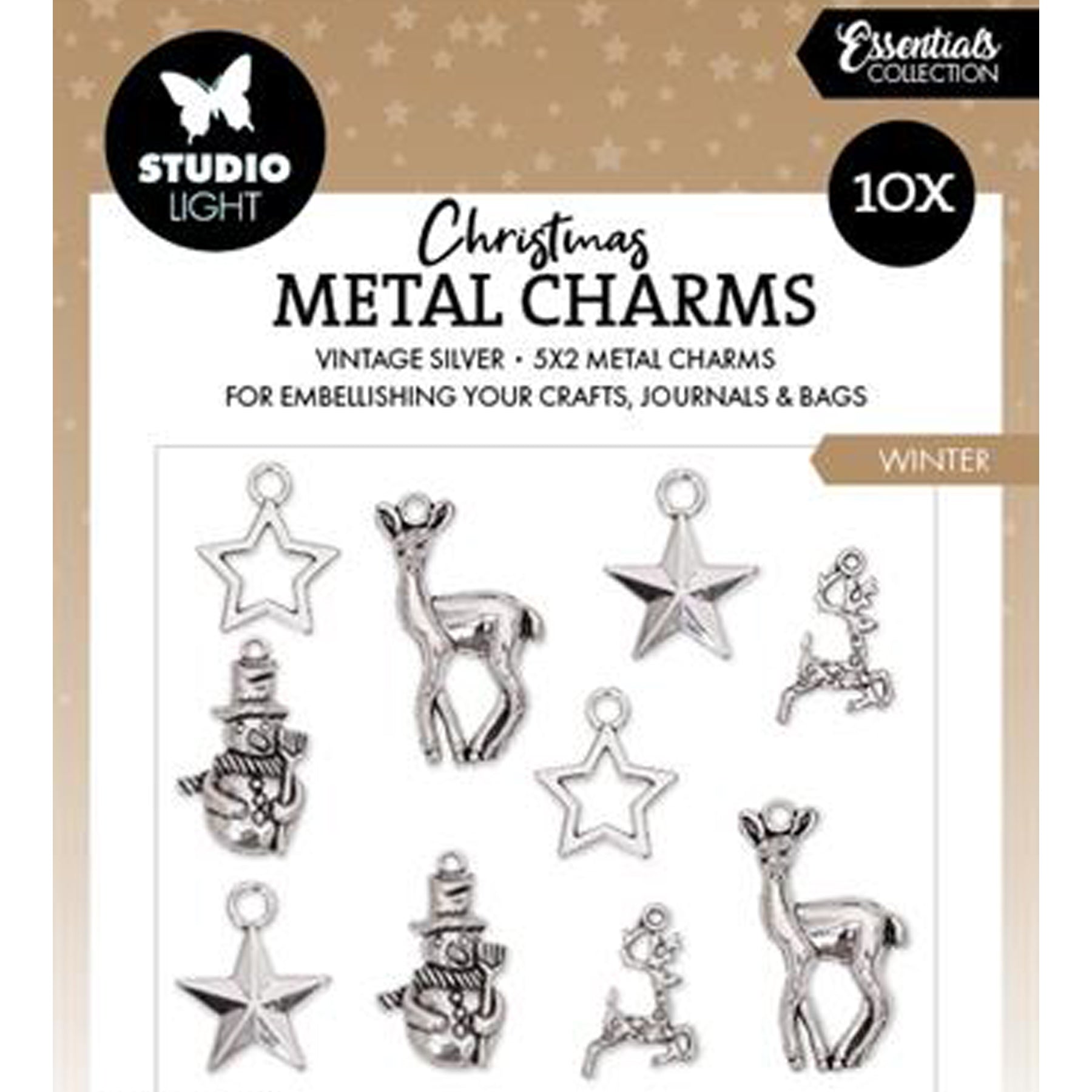 Crealive Christmas Metal Charms - Winter Elements

Metall-Anhänger / Christmas Metal Charms - Winter Elements
 
Inhalt:
•	10 leichte Metall-Anhänger / Metal Charms

Spezifikationen:
•	Material: leichtes Metall
•	5 x 2 Stück
•	Farbe: Vintage Silber
 
Die Metall-Anhänger / Metal Charms sind geeignet für:
•	Karten-Dekoration
•	an Bändern und Kordeln befestigen
•	als Anhänger-Tag auf Papieretiketten
•	3D Look auf Deinen Kreationen
•	für interaktive Karten
•	als Eyecatcher in Vintage Projekten
•	Journaling
•	Mix