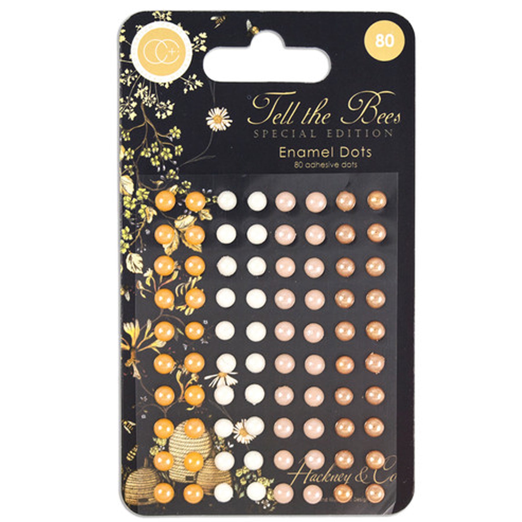 Crealive Selbstklebende Enamel Dots - Tell the Bees

Inhalt:
•	80 Punkte
•	10 Punkte pro Farbe
•	einheitliche Grössen
 
Selbstklebende Enamel Dots sind geeignet für:
•	Karten
•	Karten-Verzierungen
•	Plotten
•	Scrapbooking
•	Geschenke
•	kleine Tüten
•	passend zum Premium Paper Pad Tell the Bees
 
Spezifikationen:
•	selbstklebend
 
Die selbstklebenden Enamel Dots sind zum Dekorieren und Verzieren von Karten, Scrapbooking Seiten, persönliche Geschenke oder kleine Tüten geeignet. Sie lassen sich 