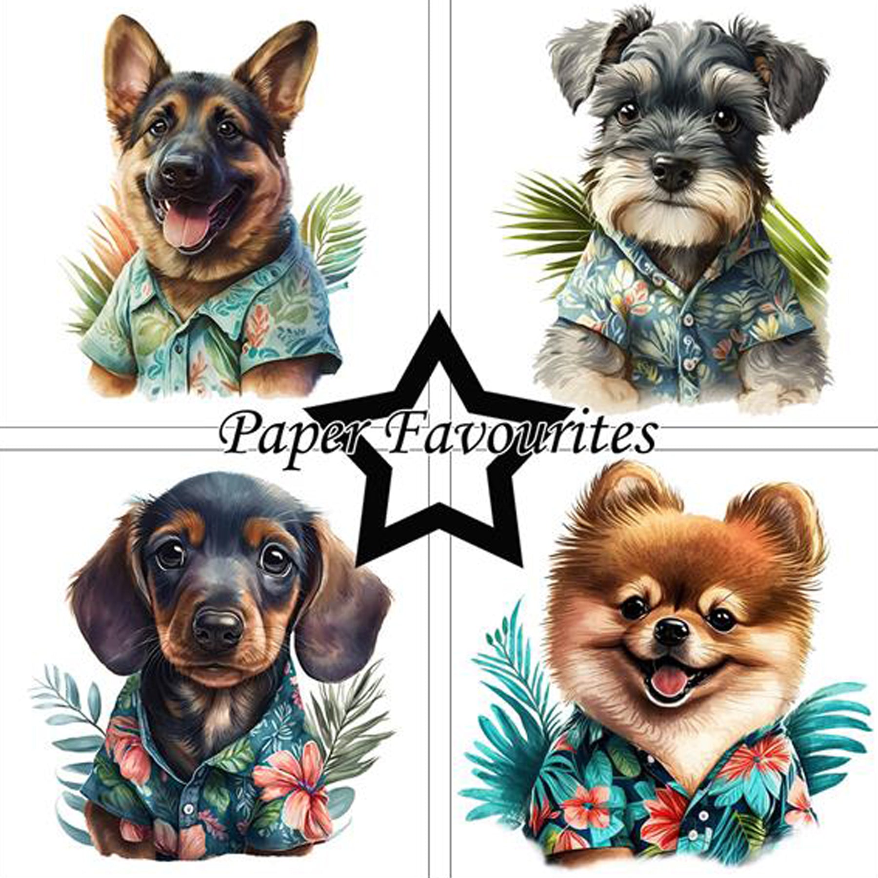 Crealive Paper Pad 200 g/m2 - 6’’ x 6’’ - Summer Dogs

Inhalt:
•	24 Bogen
•	8 Designs
 
Spezifikationen:
•	6’’ x 6’’ (15 cm x 15 cm)
•	200 g/m2
•	einseitig bedruckt
•	säure- und ligninfrei
 
Dieses Paper Pad ist geeignet für:
•	Karten
•	Karten-Verzierungen
•	Plotten
•	Stanzen
•	Prägen
•	Scrapbooking
 
Dieses einseitig bedruckte Designpapier mit süssen Hunde-Designs ist eine wunderbare Basis für kreative, spezielle, individuelle Karten, Plotts, Verzierungen von Geschenktaschen, Schachteln, Karten, Geschenkbo