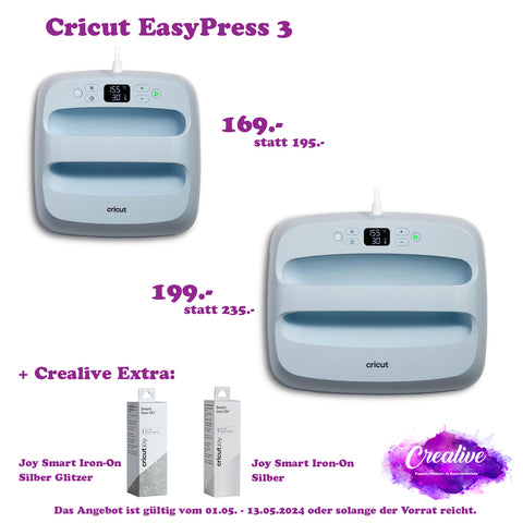 Pressa a caldo Cricut EasyPress 3 - 22,5 x 22,5 cm (9" x 9")