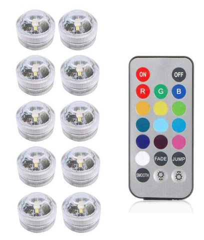 Crealive 10er Set Mini LED Dekolichter inkl. Fernbedienung  Diese 10 Mini LED Dekolichter inkl. Fernbedienung lassen sich toll in Dekorationen integrieren und sind vielfältig einsetzbar. Sie bestehen aus hochtransparentem ABS, sind 100% wasserdicht und sturzsicher.