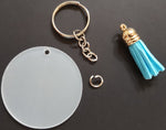 Disque acrylique pour porte-clés - Rond