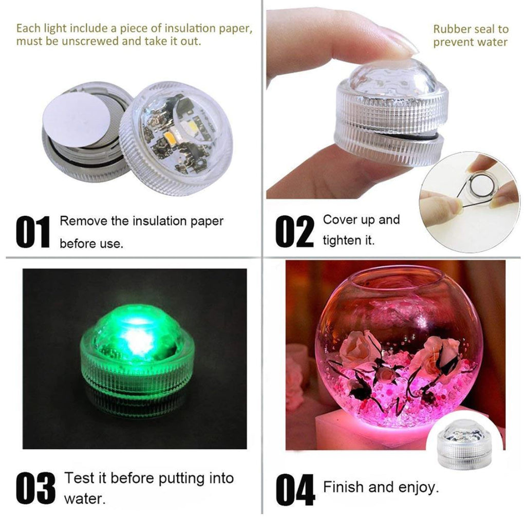 Lot de 10 mini lumières décoratives LED avec télécommande