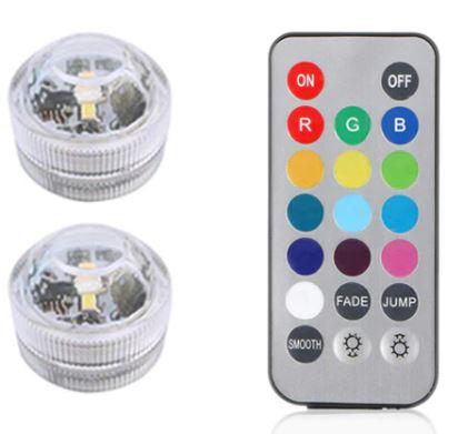 2er Set Mini LED Dekolichter inkl. Fernbedienung  Diese 2 Mini LED Dekolichter inkl. Fernbedienung lassen sich toll in Dekorationen integrieren und sind vielfältig einsetzbar. Sie bestehen aus hochtransparentem ABS, sind 100% wasserdicht und sturzsicher.