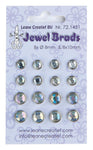 Jewel brads - Crystal     Musterklammern / Brads sind hervorragend zum Dekorieren und Verzieren von Karten, Scrapbooking Seiten, persönliche Geschenke oder kleine Tüten. Sie lassen sich einfach befestigen und sind vielfältig einsetzbar.
