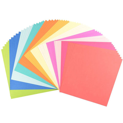 Crealive Cardstock Basic 216 g/m2 - 12’’ x 12’’ - Sommer (60 Cardstock)  Mit diesen sommerlichen Cardstock Farben kannst Du Dich richtig kreativ austoben.   Spezifikationen:  12’’ x 12’’ (30.5 cm x 30.5 cm) 216 g/m2 beidseitig farbig (voll durchgefärbt) beschreibbar säurefrei glatt mit leicht rauer Oberfläche 12 Farben à je 5 Cardstock