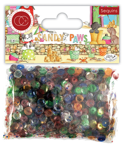 Crealive Pailletten - 25 Gramm -  Sandy Paws Inhalt:  25 Gramm Form: Rund    Pailletten sind geeignet für:  Karten Karten-Verzierungen Schüttelkarten Plotten Scrapbooking    Die Pailletten kannst Du super zum Dekorieren und Verzieren von Karten, Scrapbooking Seiten oder für Schüttelkarten benutzen.