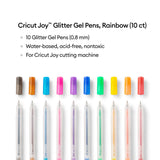 Stylos à dessin gel Cricut Joy Glitter 0,8 mm - Arc-en-ciel