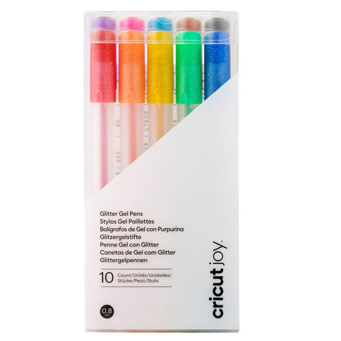 Penne da disegno gel glitterate Cricut Joy 0,8 mm - Arcobaleno