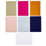 Crealive Cricut Einlegekarten R40 - 30 Stück - Sensei  Inhalt:  30 Karten im Format 4.75" x 6.6" (12.1 cm x 16.8 cm) (zusammengeklappt) - Kartenfarben: 10 x Dämmerung, 10 x Tulpe und 10 x Puderblau 30 Einlagen im Format 4.5" x 6.4" (11.4 cm x 16.2 cm) - Einlagefarben: 10 x Senf, 10 x Party Pink & 10 x Khaki 30 Umschläge in 5.1" x 7.25" (13 cm x 18.4 cm) - Farbe: Weiss    Cricut Einlegekarten sind geeignet für:  Karten Einladungen