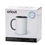 Crealive Cricut Keramiktasse 440 ml grau/weiss, 1 Stück (VORBESTELLUNG! Lieferung ab ca. 01.10.2021)  Gestalte lebendige, professionelle & personalisierte Tassen. Im Design Space erstellst Du mit Hilfe der kostenlosen Tassen-Vorlage Dein Design, so dass Du es korrekt platzieren kannst auf der Tasse. Danach lässt Du den Schneideplotter Dein Design entweder aus den Infusible Ink Transferbögen schneiden oder lässt es Zeichnen mit den Infusible Ink Stiften.