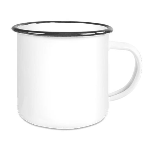 Crealive Emailletasse 12oz - Weiss mit schwarzem Rand  Frisch gebrauter Kaffee oder ein leckerer heisser Tee wärmen Deine Hände; Lagerfeuerromantik pur! Mit dieser nostalgisch angehauchten Tasse aus echtem Stahlemaille werden Erinnerungen an die guten, alten Zeiten wach.   Da die Emailletassen im Vergleich zu Keramiktassen sehr leicht sind, sind sie hervorragend geeignet zum Trekken oder Campen. Dank der hygienischen Emaille-Oberfläche ist auch das Auswaschen ein Kinderspiel.     Inhalt:  1 Emailletasse