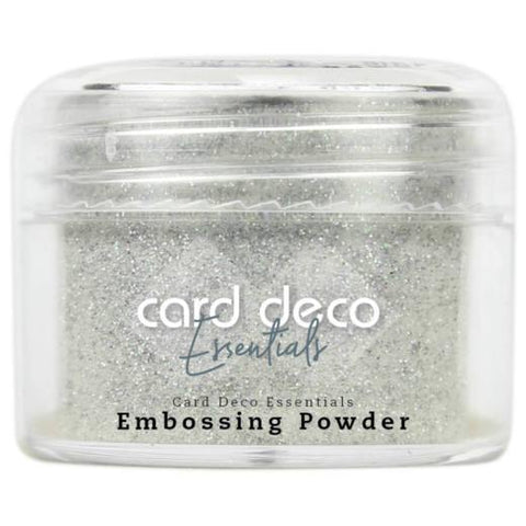 Embossing Powder - Embossing Pulver - Glitter White 30 ml  In drei einfachen Schritten erreichst Du die schönsten Prägeeffekte auf Papier, Karton, Holz oder sogar Glas. Von der Handbeschriftung bis zur Prägung und von der selbstgemachten Karte bis zur Dekoration für das Zuhause sind die Möglichkeiten grenzenlos.