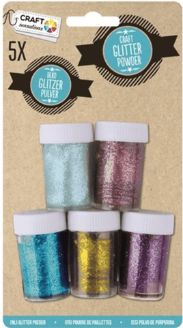 Glitzer Pulver - Hellblau-Rosa-Blau-Gold-Pink - Crealive