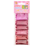 Crealive Ultrafeines Glitzer Pulver zum Dekorieren und Verzieren von Karten, Scrapbooking Seiten oder in den Schüttelkarten Pouches.     Inhalt:  6 Säckchen ultrafeines Glitzer Pulver  6 verschiedene Farben: Rosa - Weinrot    Glitzer Puder sind geeignet für:  Karten Karten-Verzierungen Schüttelkarten Plotten Scrapbooking Mixed Media