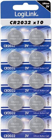 LogiLink Lithium Knopfzelle Ultra Power CR2032 im 10er Pack passen in die im Shop erhältlichen LED Deko-Lichter und LED-Lichterketten.     Inhalt:  10 x CR2032 Knopfzellen