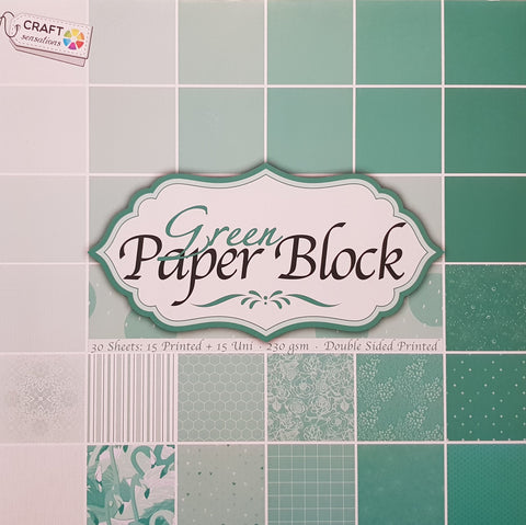 Paper Block 230 g/m2 - 12’’ x 12’’ - Green - Crealive