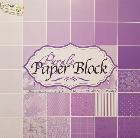 Paper Block 230 g/m2 - 12’’ x 12’’ - Purple - Crealive