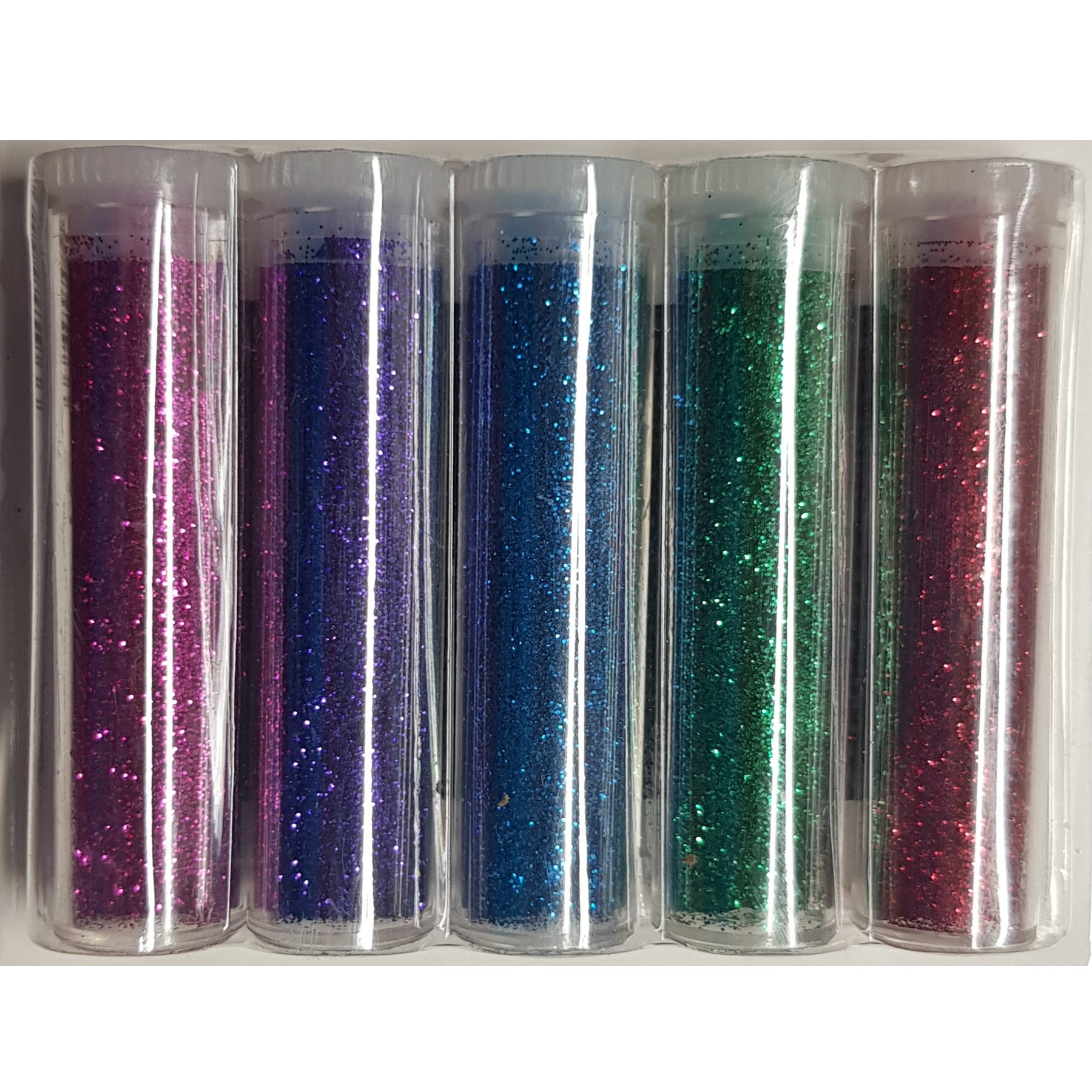 Crealive Primary Glitzer Pulver  Glitzer Pulver zum Dekorieren und Verzieren von Karten, Scrapbooking Seiten oder in den Schüttelkarten Pouches.     Inhalt:  5 Fläschchen Glitzer Pulver  5 verschiedene Farben (Rot, Grün, Blau, Violett & Pink) 5 x 3.5 g Glitzerpulver    Glitzer Pulver sind geeignet für:  Karten Karten-Verzierungen Schüttelkarten Plotten Scrapbooking Mixed Media