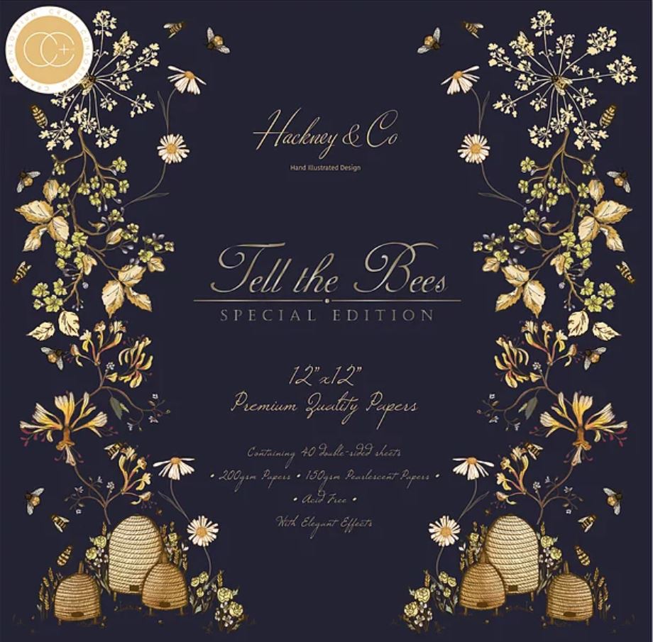 Premium Paper Pad 200 g/m2 & 150 g/m2 - 12’’ x 12’’ - Tell the Bees (Special Edition)  Inhalt:  40 Bogen 20 Designs beidseitig bedruckt    Paper Pad / Designpapier ist geeignet für:  Karten Karten-Verzierungen Kuverts Plotten  