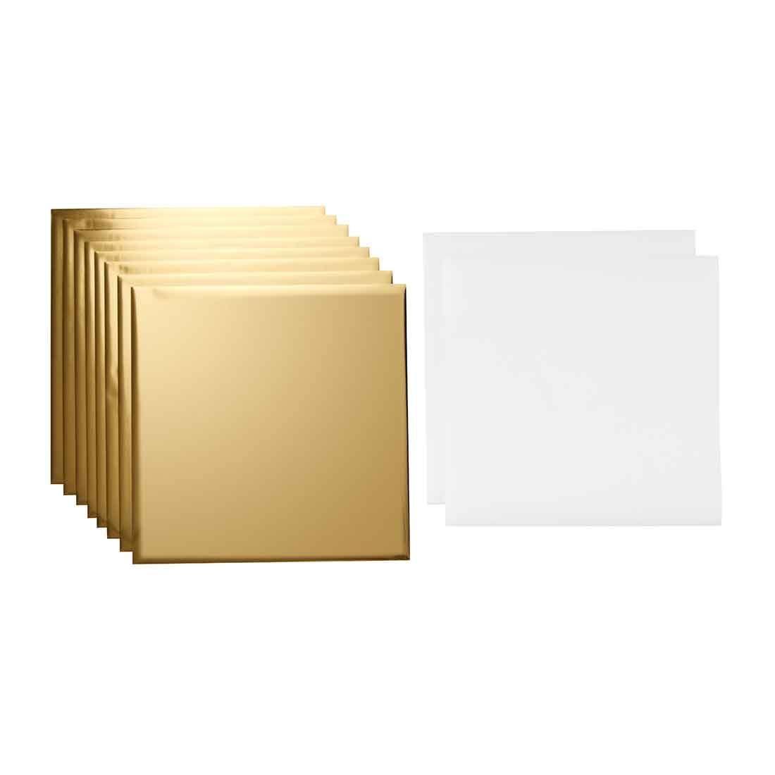 Cricut Transferfolien - Foil Transfer Sheets - Gold 30,5 x 30,5 cm, 8 Blatt  Die 8 Cricut Transferfolien kannst Du mit dem Folientransferwerkzeug, welches für Cricut Maker und Cricut Explore Geräte konzipiert ist, auf verschiedenen Materialien verwenden. Die Folien habe eine Grösse von 30.5 x 30.5 cm.