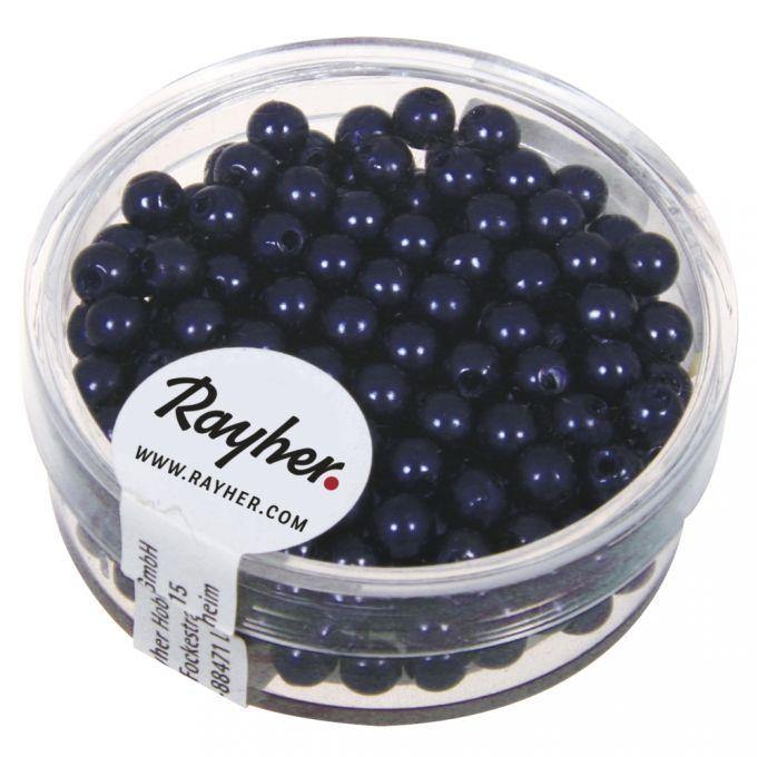 Wachsperlen 4 mm - dunkelblau - Crealive