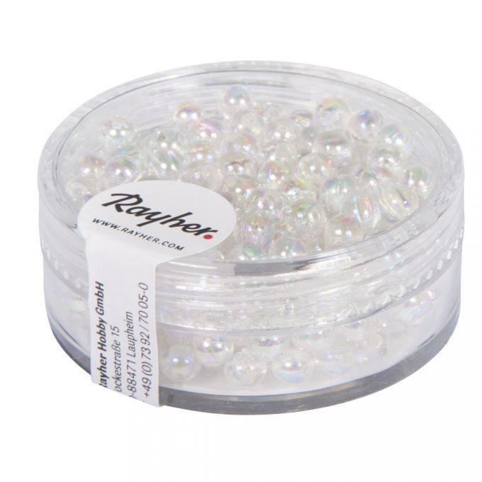 Wachsperlen 4 mm - weiss irisierend - Crealive