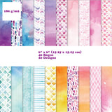 Crealive Premium Paper Pad 180 g/m2 - 6’’ x 6’’ - Watercolours  Inhalt:  40 Bogen 20 Designs beidseitig bedruckt    Dieses Paper Pad / Designpapier ist geeignet für:  Karten-Verzierungen Verpackungs-Dekoration Plotten Scrapbooking    Spezifikationen:  6’’ x 6’’ 15.25 cm x 15.25 cm) 180 g/m2 beidseitig bedruckt säure- und ligninfrei lässt sich gut schneiden